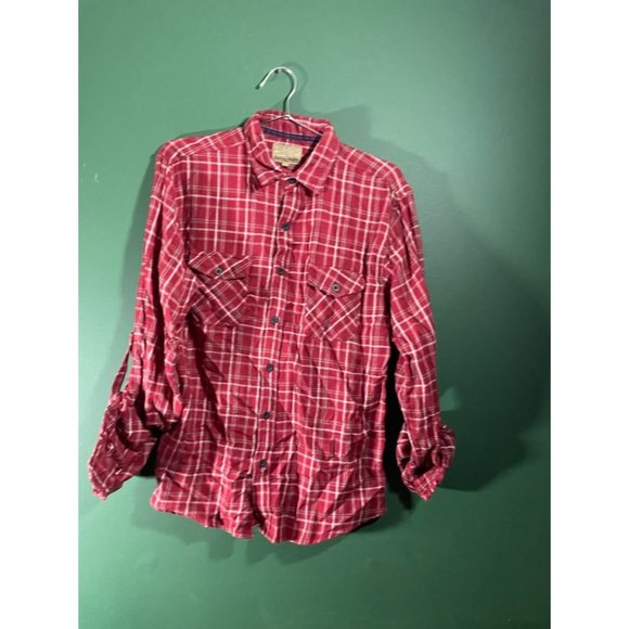 Free Nautre Other - Free Nature - Men's Red White Plaid Flannel Shirt - Size M